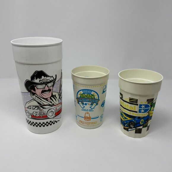 NASCAR Baseball Lot of 3 Plastic Drinking Cups - Picture 1 of 8